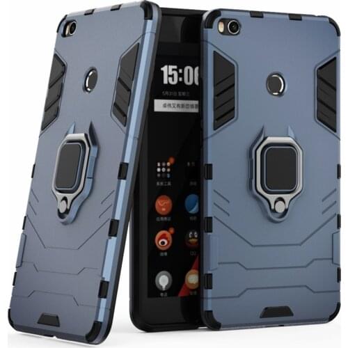 For Xiaomi Mi Max 2 Case Shockproof Ring Stand Bumper Silicone + PC Phone Back Cover for Xiomi Mi MAX 2 MAX2 MIMax2 Funda Coque