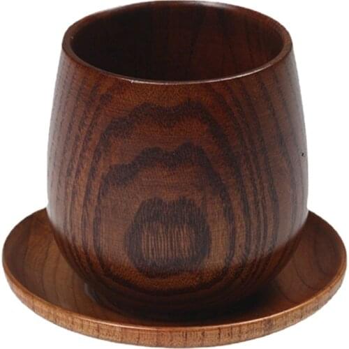 Japanese Style Log Cup Wooden Big Belly Cup Sake Solid Wood Retro Insulated Teacup Set Drinking Cup 150ML