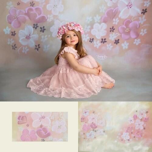 Pink Yellow Flowers Backdrop Girls Cake Smash Newborn Baby Photography Background 1st Birthday Party Decoration Banner