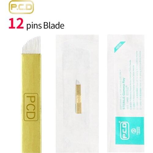 Free Shipping 50Pcs Superior Blades For Permanent Makeup Manual Pen Single Packaged No.12