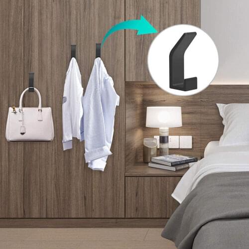 Rustproof Robe Hook Wall Hook Black Towel Hook For Bathroom Coat Hook Hook Hanger Clothes Hangers For Kitchen Hardware Bathroom