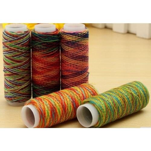 NEW 5Pcs/set Rainbow Color Sewing Thread Hand Quilting Embroidery Sewing Thread for Home DIY Sewing Accessories Supplies Gifts