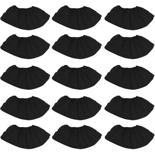 100Pcs Black Disposable Shoe Cover Thick Nonwoven Shoe Cover One-time Shoe Cover Non-slip Shoe Cover Dustproof Foot Cover