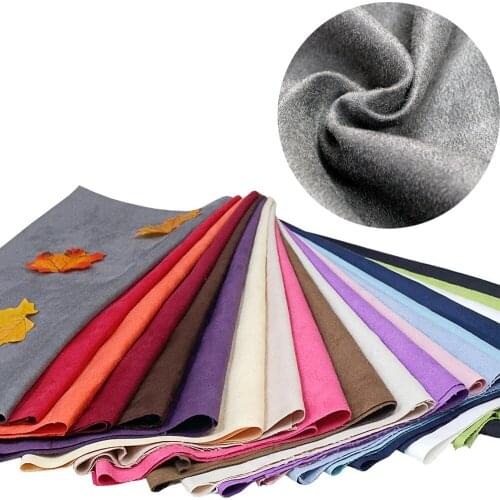 Plain Dyed Solid Color Suede Fabric By The Meter for Making Cushion Cover Table Cloth Sofa Cover Curtain Bag Diy Doys 148x100CM