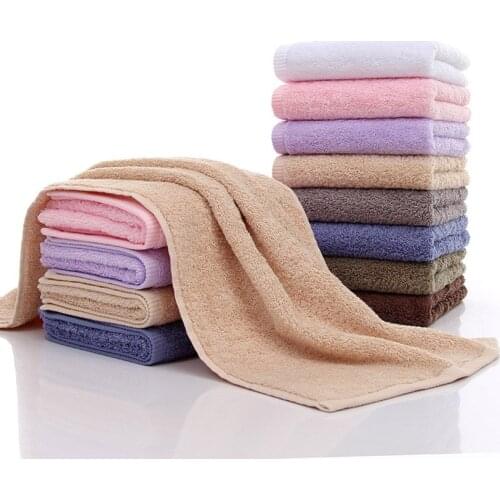 Solid Color Towels Set Soft Thick Shower Home Spa Face Towel For Adults Serviette Asciugamano Face Towels Cotton Recznik Woven