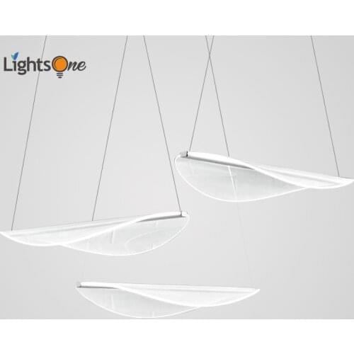 Nordic clothing store pendant lights living room dining room acrylic large leaf creative pendant lamps