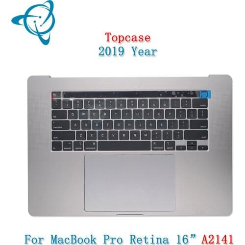 Shenyan 2019 Year Grey A2141 Top Case US Layout For Macbook Pro Retina 16" Topcase Palmrest with Keyboard with Touchbar EMC 3347