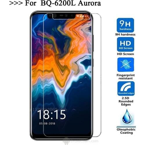 Smartphone 9H Tempered Glass for BQ BQ-6200L Aurora 6.2" GLASS Explosion-proof Protective Film Screen Protector cover phone