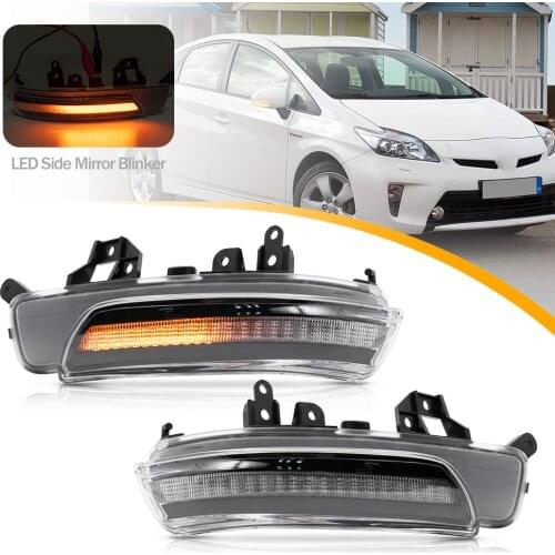 2X Led Side Mirror Indicator Lights Sequential Side Wing Turn Signal Lamps Canbus For Toyota Camry Avalon iQ Prius+ Wish Kamuri