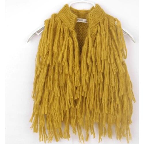 Baby Girls Sweater Keep warm Fashion Fall Clothes Coat Vest Sweaters Tassel Clothes Toddler Waistcoat Outerwear Children Jackets