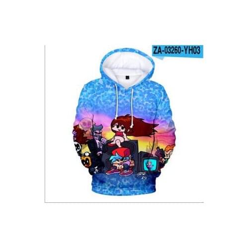 Boys Hoodie Friday Night Funkin 3D Cosplay Custome Sweatshirt Children Girls Pullover 3D Cartoon Harajuku Streetwear Tracksuit