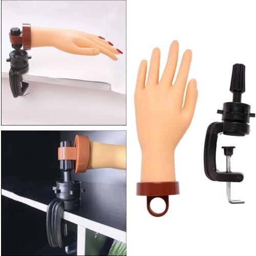 Nail Trainning Practice Hand for Acrylic Nails, Flexible Nail Training Practice, Manicure DIY Print Practice Tool