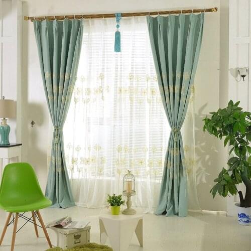 High Precision Embroidery In Northern Europe with High Shading Curtains for Living Dining Room Bedroom