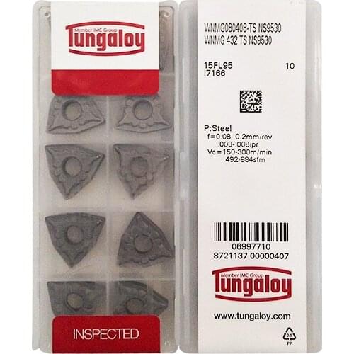 WNMG080408-TS NS9530 100% Original TUNGALOY carbide insert with the best quality 10pcs/lot free shipping