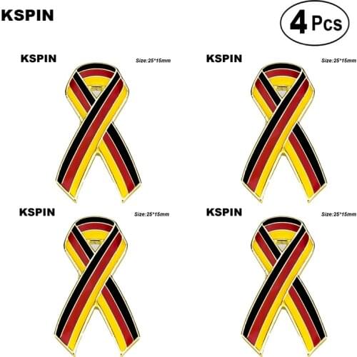 Germany Bow Lapel Pin Flag badge Brooch Pins Badges 4pcs