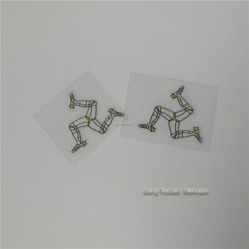 1 pair Isle of man TT sticker lens autocollant motor Manx TT rode race decals motorcycle helmet goggles sticker SBK