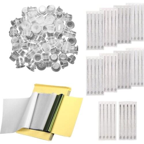 50Pcs Transfer Paper Disposable Mixed Needle 5RS 7RS 7M1 Stainless Steel