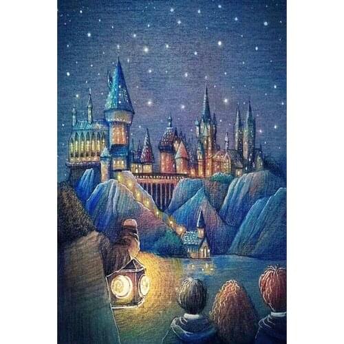 5D DIY Full Square Round Resin Diamond Painting "Sky Castle" Cross Stitch Embroidery Mosaic New Arrival Fall Decor E1597