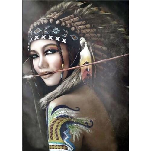 5d diy lady diamond painting indian woman full round rhinestone embroidery picture puzzle diamond art drawing wall sticker decor