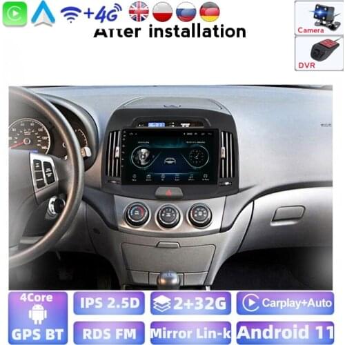 2 Din 9 inch For Hyundai Elantra HD 2005 2006 2007 2008-2010 2011 Car Radio Multimedia Video Player Navigation GPS Android wifi