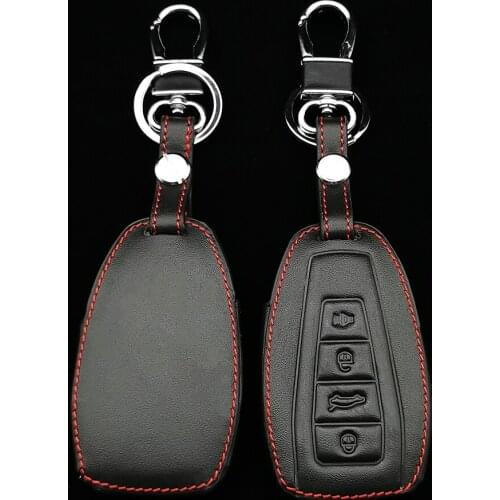 Soft Leather Car Remote Key Case Cover For Geely Coolray 2019-2020 Atlas Boyue NL3 Emgrand X7 EX7 SUV GT Borui Smart Key Holder