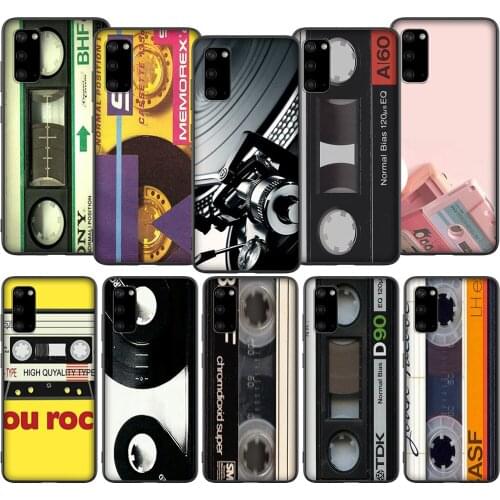T136 Original Retro Cassette Tape Case for Samsung Galaxy Note 8 9 10 S6 S7 S8 S9 S10 S10E S20 Ultra Plus Edge Lite