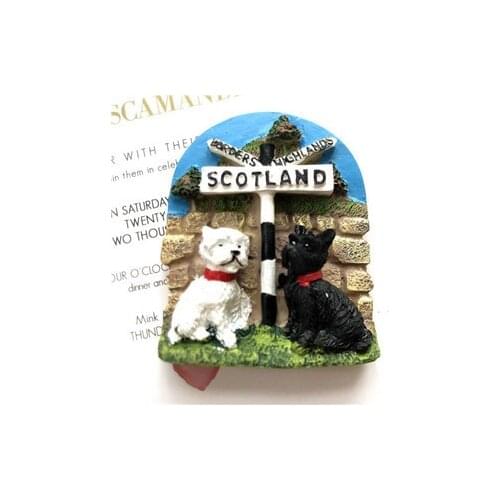 Scottish dog features travel fridge stickers