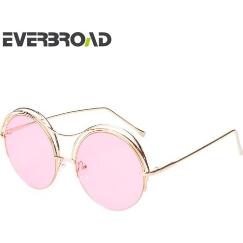 EVERBROAD 2018 New Arrival Round Sunglasses Women Oval Face Polarized Lens Classic Design EyeglassesEV3455