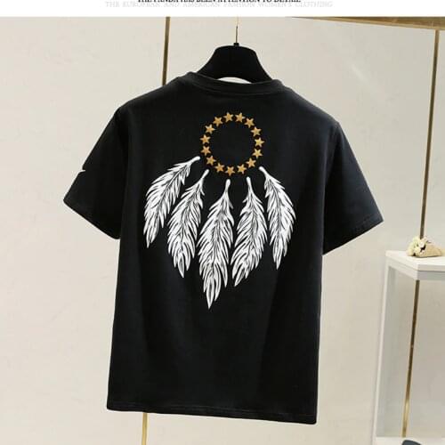 GGRIGHT 2021 Black Short Sleeve Printing O-Neck T Shirt Women Top Summer Cotton Basic T-Shirt Women Tee Shirt Femme Harajuku