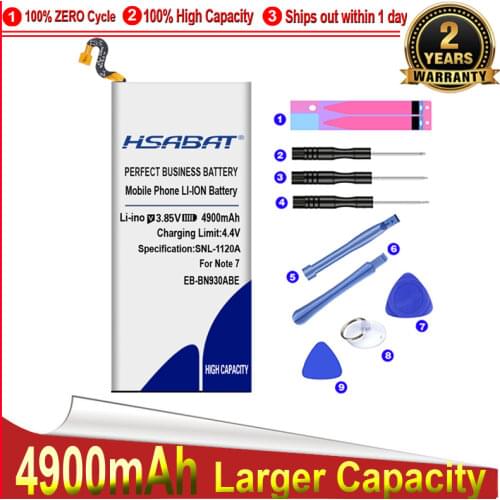 HSABAT 0 Cycle 4100mAh EB-BN930ABE EB-BN935ABA Battery for Samsung Galaxy Note 7 FE N935 N930 SM-N930F N930G N930V N930A N930T