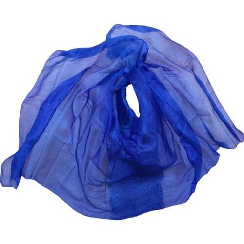 Customized 100% Real Chinese Silk Belly Dance Veil Handmade Dyed Silk Veil Shawl Women Scarf Costume Accessory Pure Natural Veil