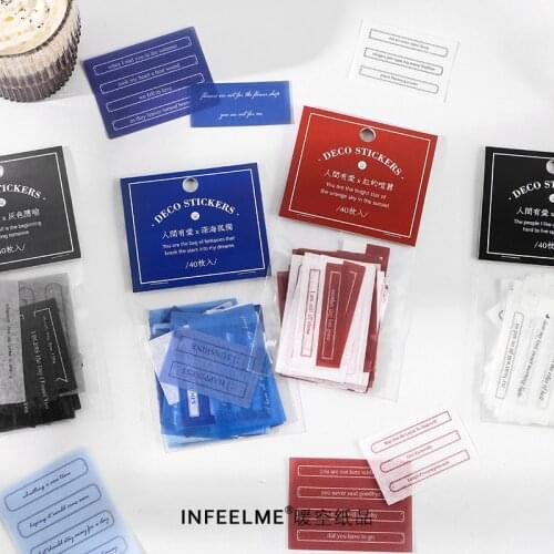 JIANWU 40 Pcs Love In The World Series Stickers High-Quality Four-Color Printing Process Paper Sticker DIY Journal Stationery