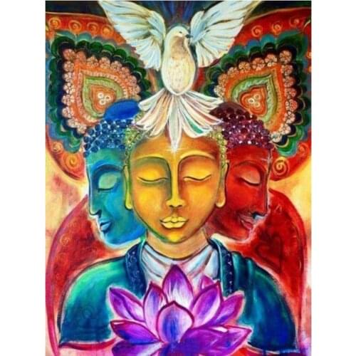 Religion full mosaic embroidery craft buddha diamond painting kits beads picture wall paper decor stones drawing christmas gift