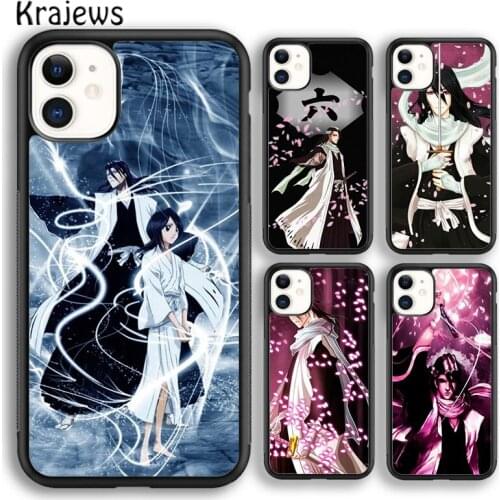Krajews Anime Bleach Byakuya Kuchiki Phone Case Cover For iPhone 5 SE 6s 7 8 plus X XR XS 11 12 pro max Samsung Galaxy S8 S9 S10