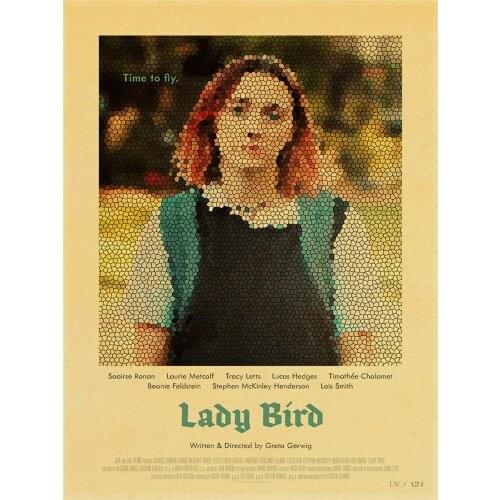 Vintage Movie Lady Bird Retro Printed Water-Soluble Canvas 11CT Cross-Stitch Embroidery Kit DMC Threads Hobby Handmade