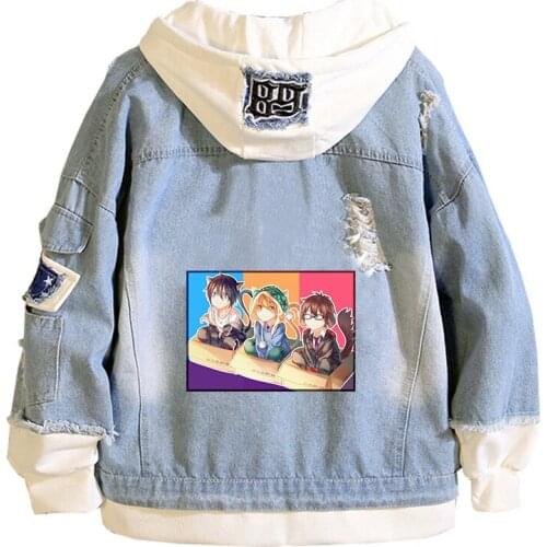Noragami ARAGOTO Print Women Demin Jacket YATO Jeans Hoodies Boys Hooded Sweatshirt Anime Streetwear Harajuku Couple Coats