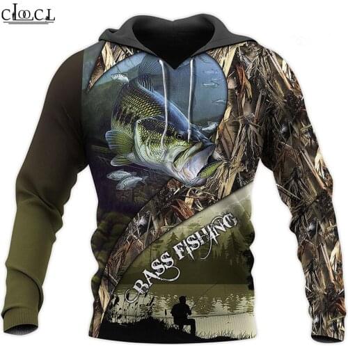 HX Newest Popular Bass Fishing 3D Print Men Women Hoodie Sweatshirts Harajuku Fashion Long Sleeve Tracksuit Drop Shipping