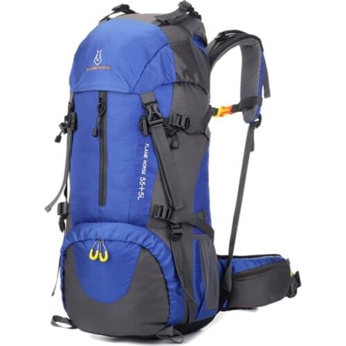 50L New Large-capacity Mountaineering Bag Outdoor Backpack Male Backpack Outdoor Mountaineering Bag Built-in Steel Frame A5153