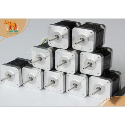 10 PCS Nema 17 Wantai Stepper Motor 70OZ-IN,2.5A 42BYGHW811 CNC Cutting &Foam Mill & 3D Printer www.wantmotor.com