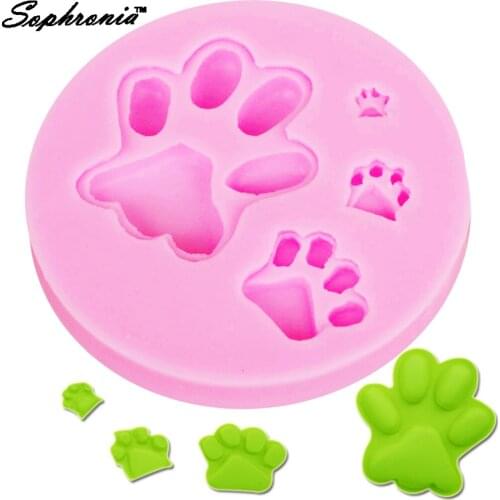 Sophronia Cartoon Bears Paw Silicone Mold DIY 3D Fondant Cake Chocolate Sugar Mold Resin Decorating Toos M552