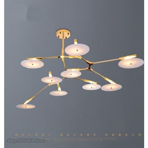 Nordic Gold Pendant Lights Luminaire Living Room Pendant LED CD Metal Modern Hanging Lamp Bedroom Home Decor Light Fixtures