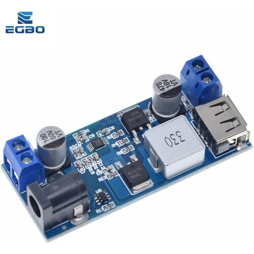 Replace LM2596S DC-DC 24V/12V To 5V 5A Step Down Power Supply Buck Converter Adjustable USB Step-down Charging Module For Phone