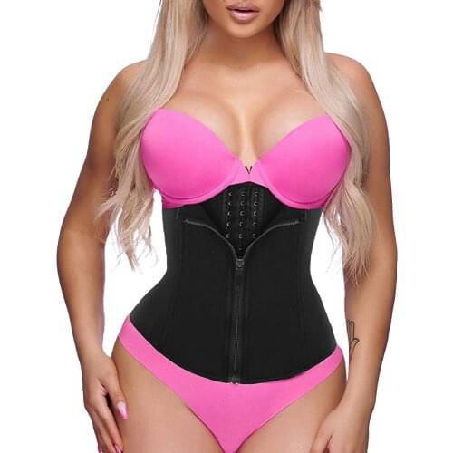 Women Waist Corset Neoprene Waist Trainer Body Shaper Sauna Shapewear Slimming Sheath Belly Control Sweat Girdle Zipper Corset