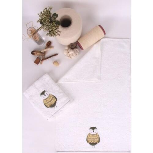 % 100 Cotton 50x70 cm Hand Face Towel Set 2 Pieces
