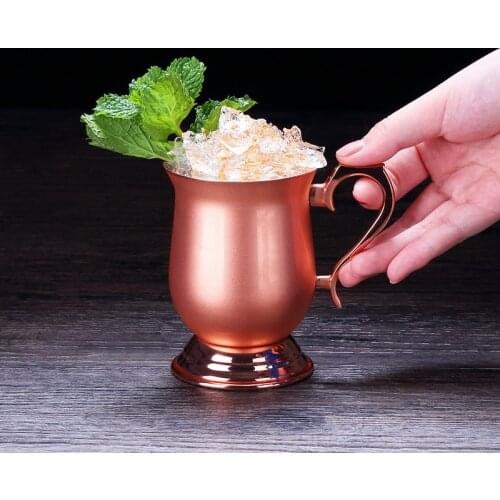340ml Moscow Mule Copper Mugs Metal Mug Cup Stainless Steel Beer Wine Coffee Cup Barware