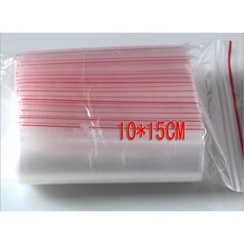 50PCS 10x15cm transparent travel gift packing bag plastic bag for necklace/jewelry/ food small ziplock clear self seal bags pe