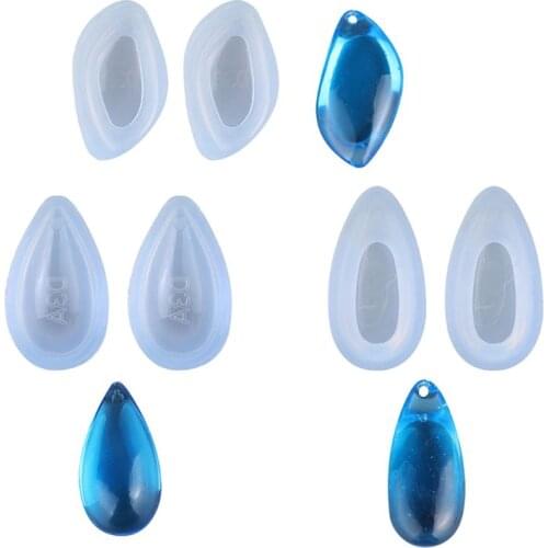 6Pcs 3 Shapes Teardrop Earrings Pendant Mold Epoxy Resin Jewelry Making Tools