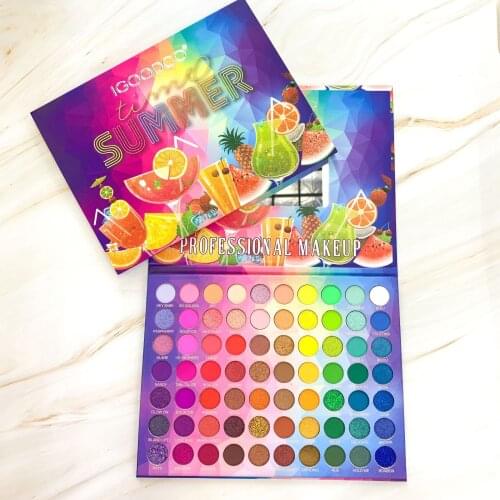 70 Colors Pearly Matte Sequins Multicolor Large Eye Shadow Palette