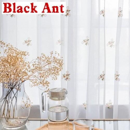 American Style Light Sheer Curtain Pink Floral Lace For Living Room Tulle Drape Wedding Custom Made Fabric X245#40