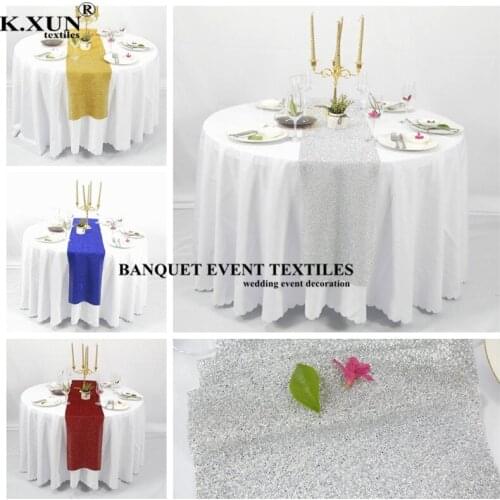 New Product Shiny Sequin Table Runner For Wedding Event Party Christmas Decoration